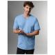 T-Shirt TRIGEMA "TRIGEMA V-Shirt DELUXE Baumwolle" Gr. XXL, blau (horizont) Herren Shirts T-Shirts