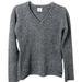 Columbia Sweaters | Columbia Women's Mixed Knit Gray V-Neck Rolled Hem Long Sleeve Sweater Small | Color: Gray | Size: S