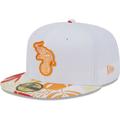 Men's New Era White/Orange Oakland Athletics Flamingo 59FIFTY Fitted Hat