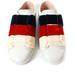 Gucci Shoes | Gucci Women's Ace Leather Velvet Bow Slip-On Sneakers Shoes, Eu 35.5 / Us 5.5 | Color: White | Size: 5.5