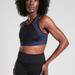 Athleta Intimates & Sleepwear | Athleta Rise Up Supersonic Blue And Black Racerback Athletic Sports Bra Size S | Color: Black/Blue | Size: S