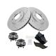 1996-2000 Dodge Grand Caravan Front Brake Pad and Rotor and Wheel Hub Kit - TRQ BKA21730