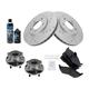 1996-2000 Dodge Caravan Front Brake Pad and Rotor and Wheel Hub Kit - TRQ