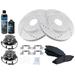 2009-2012 Suzuki Equator Front Brake Pad and Rotor and Wheel Hub Kit - TRQ