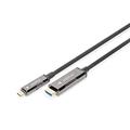 Digitus USB - Type C zu HDMI AOC Glasfaser Adapterkabel HDMI Version 2.0; Max 4Kx2K@60Hz; 10m