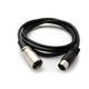 System-S Audio Kabel 150 cm XLR 3 polig Stecker zu DIN 5 polig Stecker Adapter in Schwarz