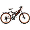Jugendfahrrad KS CYCLING "Bliss" Gr. 38, schwarz (schwarz, schwarz), Fahrräder, Kinder, 38cm, 24 Zoll (60,96cm), für Herren, Kettenschaltung