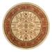 "Pasargad Home Azerbaijan Collection Hand-Knotted Lamb's Wool Area Rug- 8' 1"" X 8' 1"", Ivory - Pasargad Home P-425 RND 8X8"