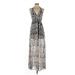 BB Dakota Casual Dress - Maxi: Tan Snake Print Dresses - Women's Size 2