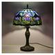 Aorsher - Tiffany Lampe Bleu Vitrail Lampe De Table Chevet Table De Chevet Bureau Lampe De Lecture