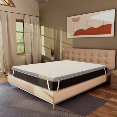 Topper 160x195 aus Memory Foam - 5 cm hoch, abziehbar, differenzierten Zonen One H5