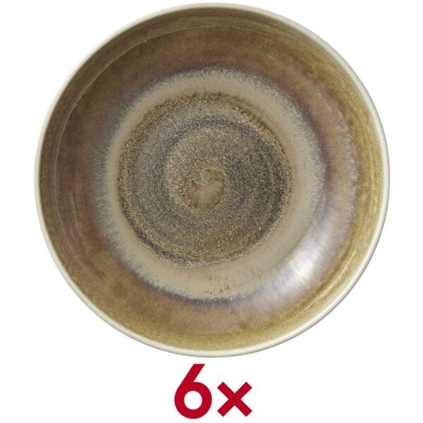 heart & soul 6er-Pack Teller »Perfect Match« tief 28 cm braun