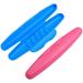 Etereauty 2pcs Portable Toothbrush Storage Protective Carrying Case Box for Traveling Use (Blue and Rosy)