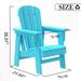 Small Size Adirondack Chair, Plastic Adirondack Chair Weather Resistant, 1 piece