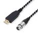 GLFSIL 10FT XLR Female to USB Microphone Cable Adapter For PC Laptop Mic Vocal Recorder