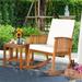 Acacia Wood Patio Rocking Chair Table Set (Set of 2)