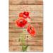 Awkward Styles Red Poppy Wood Poster Natural Flora View Art Beautiful Flower Wooden Wall Prints Natural Poster Red Poppy Decor