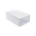 Folding Shoe Box Clear DIY Storage Drawers White Stackable Container 1PC