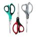 LIVINGO Scissors All Purpose 8.5â€� 3 Pack Sharp Shears for Office School Home Cutting Red Gray Blue