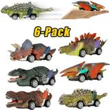 KEINXS Dinosaur Toys for 2-10 Year Old Boys-Toy Cars Kids Boys Toys Age 2 3 4 5 6 +boy Toys Mini Animals Figures for Boys Toddler 6 Pack Pull Back Cars Dinosaurs Party Favor Gifts for Boys 2-10 Age