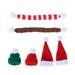 Buytra 2Pcs Xmas Mini Scarf Hat Decor Doll Clothes Accessory Christmas Party Ornament