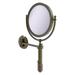 Allied Brass SHM-8/4X-ABR Soho Collection Wall Mounted Make-Up Mirror 8 Inch Diameter with 4X Magnification Antique Brass