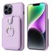 K-Lion for iPhone 13 Pro Max 2021 6.7 inch Style Organ Card Slots Leather Case PU Leather + Soft TPU Cash Pocket 360Â° Rotatable Metal Ring Holder Kickstand Camera Protection Shockproof Case Purple