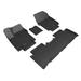 3D Maxpider 2022-2024 Fits Hyundai Ioniq 5 Custom Fit Kagu 1st & 2nd Row Carbon Fiber Embossed Pattern Floor Mat Black L1HY12501509