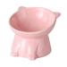 Raised Cat Bowl Pet Food Bowl Neck Protection Pet Feeding Station Tilted Elevated Cat Bowl Elevated Cat Food Bowl for Small Medium Dogs pink