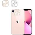 [2 Pack] Bling Crystal Camera Lens Protector Compatible with iPhone 13/13 Mini Glitter Diamond Rear Camera Cover 3D Bling Diamond Lens Cover (Rose Gold)