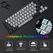 WANYNG 60% Mechanical Gaming Keyboard Bluetooth/2.4GHz Wireless USB/wired Type C 3 Modes 68-key Blue Switch Keyboard