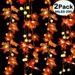 Viworld Thanksgiving Decoration Pumpkin Maple Leaf Garland String Lights Fall Decoration Seasonal Light Indoor Outdoor Decor Gift Length 20 ft 40 LED