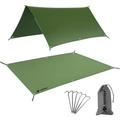 IC ICLOVER Tent Footprint Waterproof Camping Tarp - 157 x 110 Family Camping Tent Floor Saver Ultralight Ground Sheet Mat for Hiking Backpacking Hammock - Green