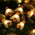 Honeybee String Lights Battery Operated 33FT 80 Count Honeybees Decorative Fairy Lights for Garden Patio Lawn Decoration