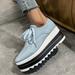 CAICJ98 Sneakers for Women Women s Comfortable Walking Shoes Lightweight Casual Tennis Shoes Non Slip Sneakers Blue