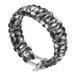 Uxcell Survival Paracord Bracelets Braided Parachute Bracelet White Black