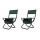 2-Piece Outdoor Chairs Folding Portable Camping Chair with Storage Bag Outdoor Folding Chairs Folding Lawn Chairs Lightweight Backrest Stool for Camping Picnics and Fishing Green