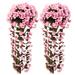 Artificial Wisteria Vine Fake Flowers Hanging Plant Wall Home Balcony Basket Decor Valentine s Day Decorations Simulation Violet Party Wedding Decoration 2Pcs