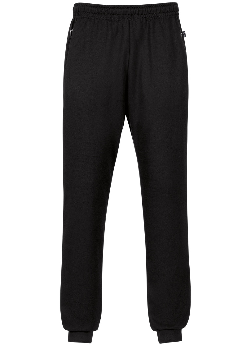 Sweathose TRIGEMA "TRIGEMA Jogginghose", Herren, Gr. M, US-Größen, schwarz, 70% Baumwolle, 30% Polyester, Hosen Sweathose