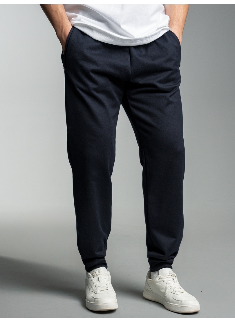 Sweathose TRIGEMA "TRIGEMA Jogginghose", Herren, Gr. S, US-Größen, blau (navy), 70% Baumwolle, 30% Polyester, Hosen Sweathose