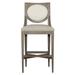 Fairfield Chair Rocco 30.5" Bar Stool Wood/Upholstered in Blue | 44.5 H x 21.25 W x 24 D in | Wayfair 8849-07_9508 97_Espresso