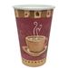 Nicole Fantini 16 Oz Disposable Colored Tea&Coffee Cups Printed, Poly Paper Hot Cups in Brown/Red | Wayfair CU163-CUPS-100