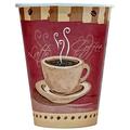 Nicole Fantini 12 Oz Disposable Colored Tea&Coffee Cups Printed, Poly Paper Hot Cups in Brown/Red | Wayfair CU162-CUPS-100