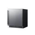 Summit Appliance 4.98 cu. ft. Built-in Mini Fridge Stainless Steel in Black/Gray | 31.88 H x 26.75 W x 25.25 D in | Wayfair FF27BSSADA