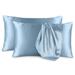 Bare Home Soft Poly Pillowcase Set Microfiber/Polyester/Silk/Satin in Blue | King | Wayfair 840105729228