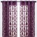 Canora Grey Branca Polyester Damask Semi Sheer Grommet Curtain Panel Set Polyester in Indigo | 96 H in | Wayfair F0E1D5CDA11245238951149144E8F7C1