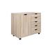 Inbox Zero 5 Drawer Chest, Wood Storage Dresser Cabinet w/ Wheels, Craft Storage Organization Wood in Brown | 26.3 H x 30.7 W x 15.7 D in | Wayfair