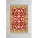 Brown/Red 31 x 0.35 in Indoor Area Rug - East Urban Home Alayziah Oriental Machine Tufted Velvet Area Rug in Red/Brown | 31 W x 0.35 D in | Wayfair