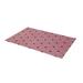 Pink Rectangle 2'7" x 4'11" Area Rug - East Urban Home Crescent Polka Dots Machine Tufted Polyester Area Rug in/Black Polyester | Wayfair