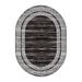 Black/White Oval 3'3" x 6'7" Indoor Area Rug - East Urban Home Oval Cavanaugh Oriental Machine Made Area Rug | Wayfair